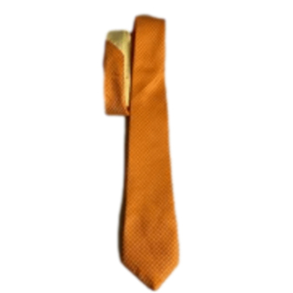 Men's Rosso Bianco Necktie Orange & Yellow Polka Dot One Size